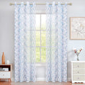MYSKY HOME Blue Branch Pattern Sheer Curtains 95 Inch Length for Living Room Voile Grommet Window Curtain 2 Panels Home & Garden > Decor > Window Treatments > Curtains & Drapes MYSKY HOME Blue 52"Wx95"L 