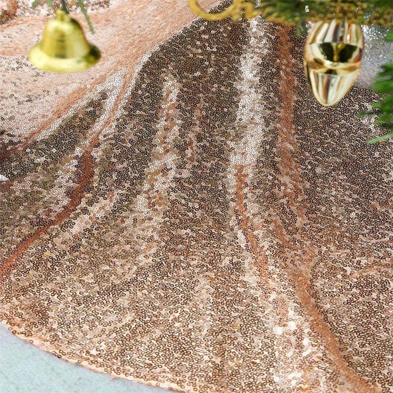 36Inch (90Cm) Tree Skirt Sequin Tree Skirt Christmas Rose Gold Tree Skirt Mat for Christmas Holiday Party Decorations（Rose Gold） Home & Garden > Decor > Seasonal & Holiday Decorations > Christmas Tree Skirts DEXIN   