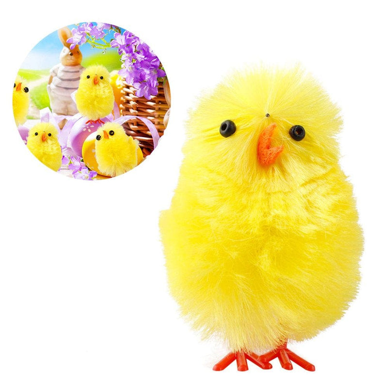 36Pcs Cute Simulation Mini Easter Chicks Fuzzy Fluffy Yellow Chicken for Easter Egg Hunt Basket Filler Party Favors Decoration Kids Learning Toys