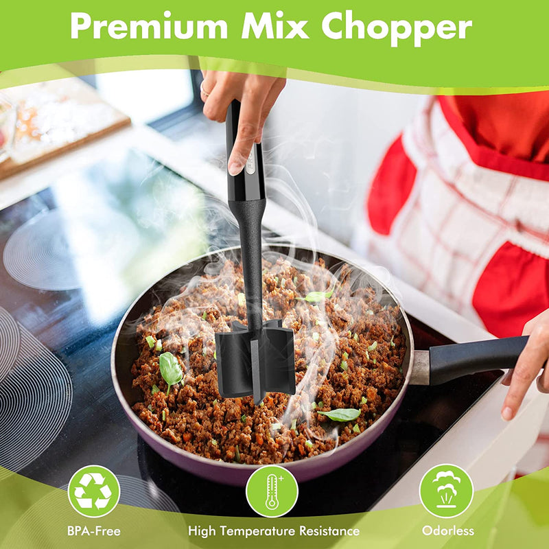 Meat Chopper, Professional Hamburger Chopper, Heat Resistant Meat Masher for Hamburger Meat, Ground Beef, Turkey and More, Nylon Ground Beef Tool, Non Stick Mix Chopper Home & Garden > Kitchen & Dining > Kitchen Tools & Utensils TMEDW   
