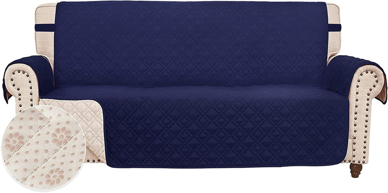 ROSE HOME FASHION Anti-Slip Sofa Cover for Leather Sofa, Couch Covers for 3 Cushion Couch, Slip-Resistant Couch Cover for Leather Sofa, Sofa Covers for Living Room, Couch Covers(Sofa:Darkgrey) Home & Garden > Decor > Chair & Sofa Cushions Rose Home Fashion Navy 68"Large Sofa 
