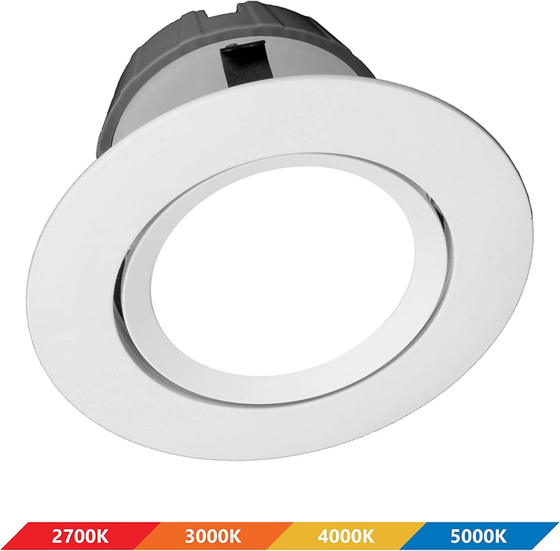 NICOR Lighting DCG Series 4 In. White Gimbal LED Recessed Downlight, 5000K (DCG421205KWH)