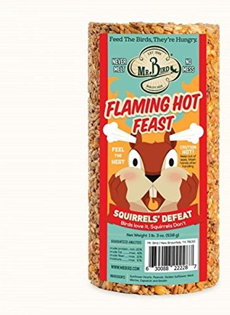2-Pack of Mr. Bird Flaming Hot Feast Small Cylinder 19 Oz. Animals & Pet Supplies > Pet Supplies > Bird Supplies > Bird Food Mr. Bird 1  