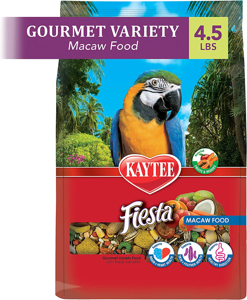 Kaytee Fiesta Macaw Pet Bird Food, 4.5 Lb Animals & Pet Supplies > Pet Supplies > Bird Supplies > Bird Food Central Garden & Pet 4.5 Pound (Pack of 1)  
