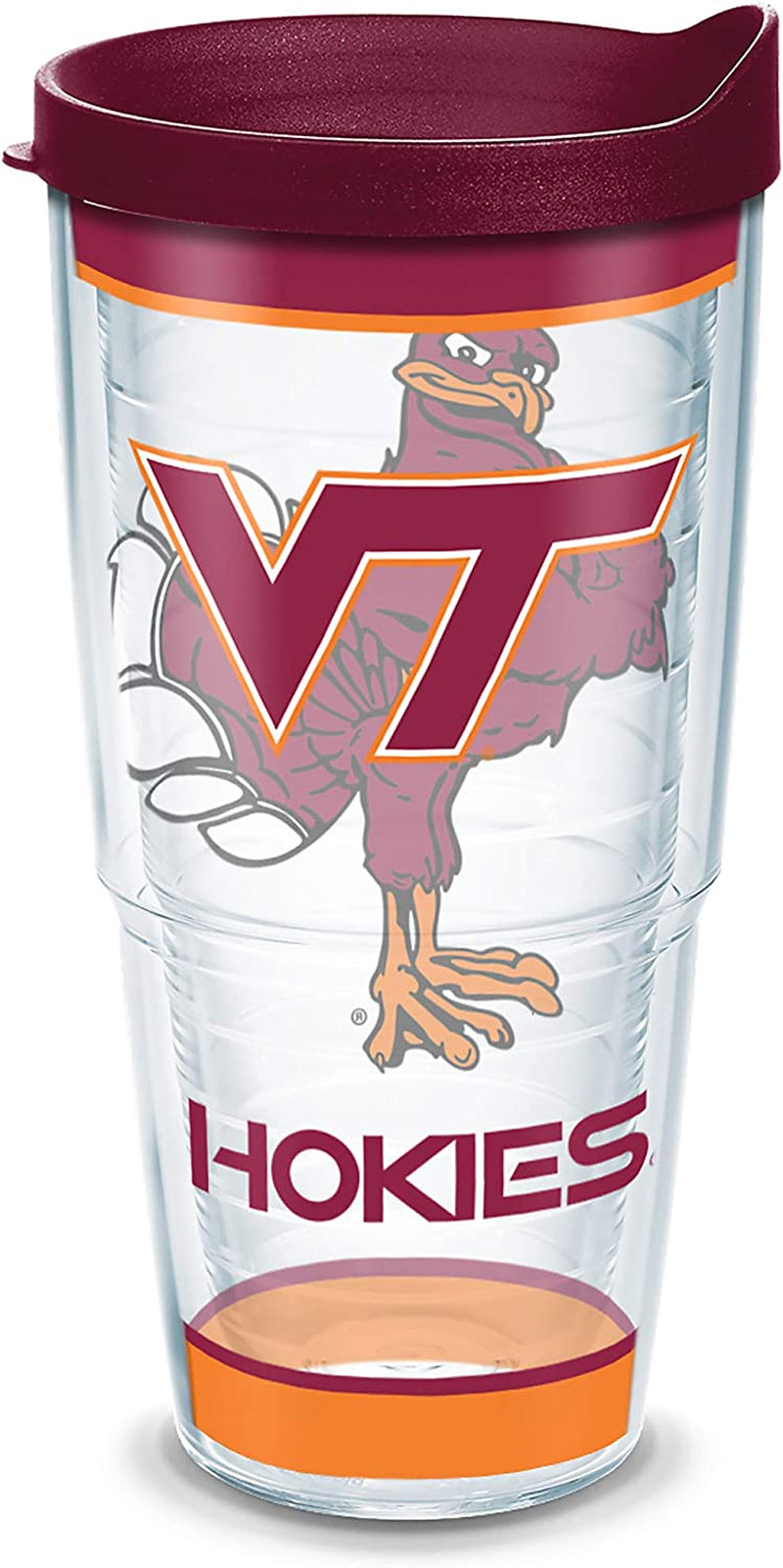 Tervis Virginia Tech University Hokies Made in USA Double Walled Insulated Tumbler, 1 Count (Pack of 1), Maroon Home & Garden > Kitchen & Dining > Tableware > Drinkware Tervis Tradition 24 oz 