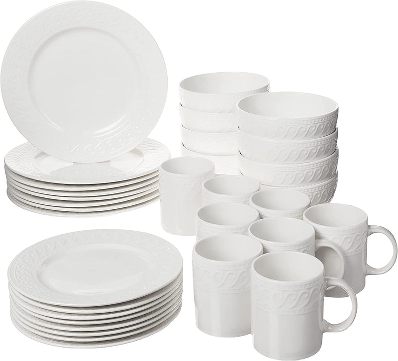 Pfaltzgraff Sylvia Dinnerware Set, 32 Piece, White Home & Garden > Kitchen & Dining > Tableware > Dinnerware Pfaltzgraff   