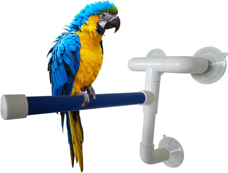 Bird Parrot Stand Perch Shower Perch Standing Toy Portable Suction Cup Parrot Bath Stands Suppllies Holder Platform Parakeet Window Wall Hanging Play (2 Suction Cups Green) Animals & Pet Supplies > Pet Supplies > Bird Supplies > Bird Toys Peety 3 Suction Cups2  