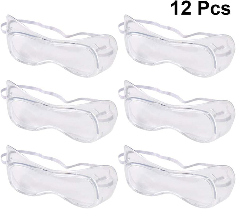 EXCEART 24Pcs Safety Goggles Safety Eyewear Protective Eyewear Clear Goggles anti Spittle Protective Glasses for Outdoor Hospital (Adjustable Goggles White) Sporting Goods > Outdoor Recreation > Cycling > Cycling Apparel & Accessories Exceart   