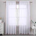 SPXTEX White Sheer Curtains 96 Inches Long Navy Pom Poms Curtains for Bedroom Light Filtering Long Semi Sheer Curtains for Living Room Farmhouse Window Treatment Curtains 2 Panels 38 X 96 Length Home & Garden > Decor > Window Treatments > Curtains & Drapes SPXTEX Pink W52 x L72 
