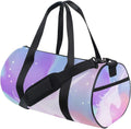 Colored Rainbow Unicorn Sports Luggage Travel Duffle Bag Gym Luggage with Tote for Men and Women