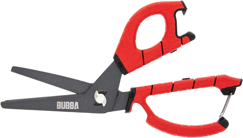 BUBBA Shears with Non-Slip Grip Handles, Multi-Functional and Durable Design to Easily Cut through Any Fishing Line Sporting Goods > Outdoor Recreation > Fishing > Fishing Rods BUBBA Large  