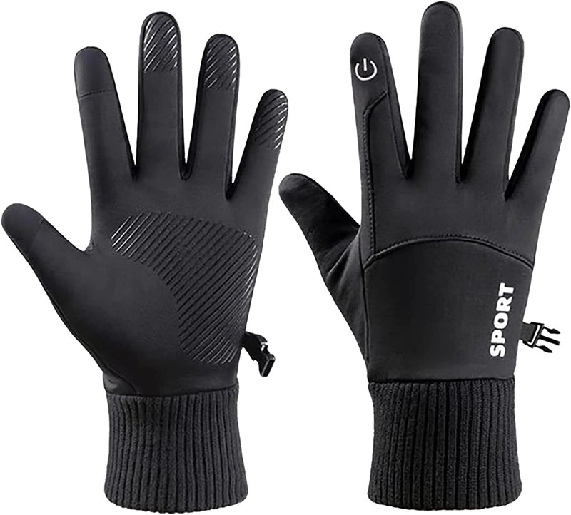 Firzero Winter Gloves for Men Women, Breathable Thermal Gloves Touch Screen Warm Glove Liners Cold Weather Thermal Gloves for Outdoor Cycling Driving Sports Sporting Goods > Outdoor Recreation > Winter Sports & Activities Firzero Black Medium 