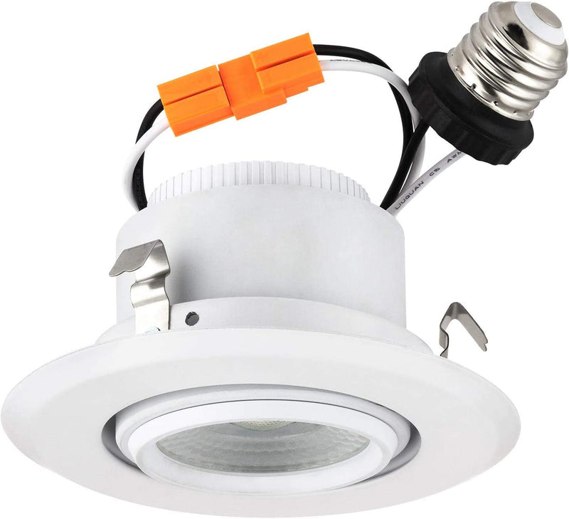 Sunlite 82081-SU LED 4-Inch round Retrofit Gimbal Recessed Downlight with Medium Base Adapter (E26), 10 Watts (75W Equivalent), Dimmable, ETL Listed, 1 Pack, 30K-Warm White Home & Garden > Lighting > Flood & Spot Lights Sunlite   