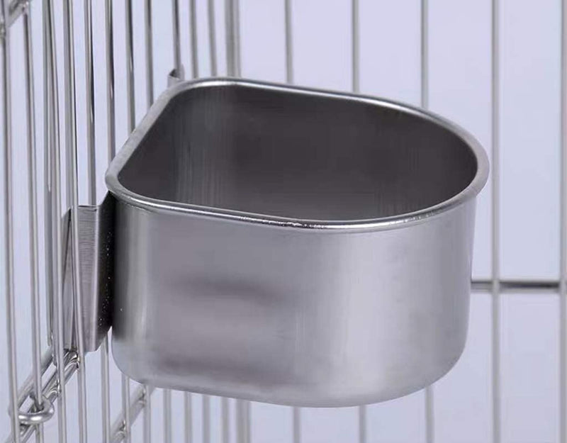 Sleeri Parrot Parakeet Cockatiel Cage Food Box Water Cup Stainless Steel Pet Bird Feeding Feeder Bowl Birdcage Accessories