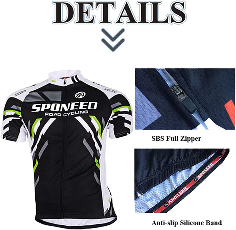 Sponeed Cycling Jersey Short Sleeve Men MTB Bike Clothing Road Bicycle Shorts Padded Sporting Goods > Outdoor Recreation > Cycling > Cycling Apparel & Accessories sponeed   
