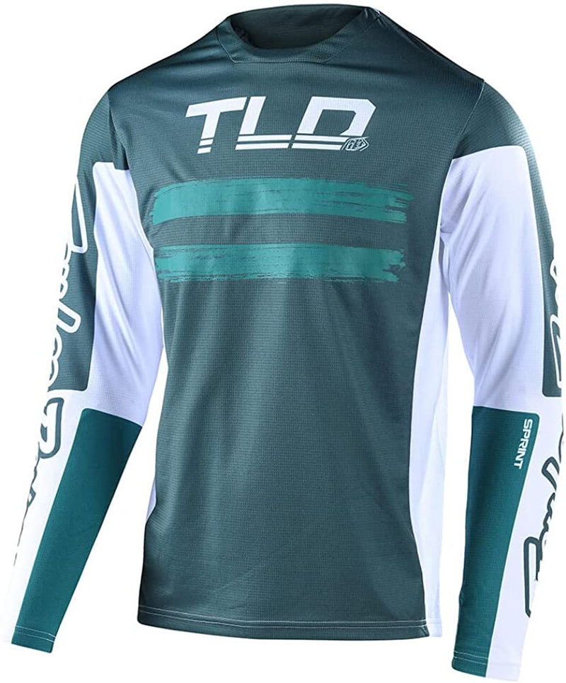 Troy Lee Designs Cycling MTB Bicycle Mountain Bike Jersey Shirt for Men, Sprint Jersey Drop in SRAM Sporting Goods > Outdoor Recreation > Cycling > Cycling Apparel & Accessories Troy Lee Designs Jungle/Ivy X-Large 