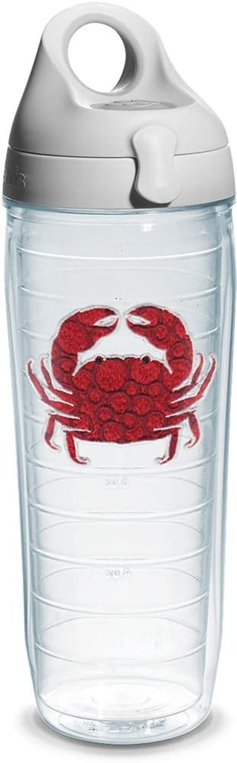 Tervis Crab Insulated Tumbler with Emblem and Red Lid, 16 Oz, Clear Home & Garden > Kitchen & Dining > Tableware > Drinkware Tervis Gray Lid 24oz Water Bottle 