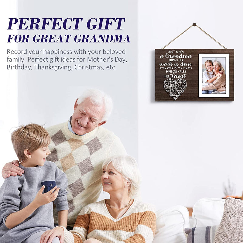 Great Grandma Christmas Gifts Great Grandma Picture Frame, Pregnancy Announcement Gifts for First Time Great Grandma New Great Grandmother Gifts Best Great Grandma Birthday Gifts Frame - 4X6 Photo Home & Garden > Decor > Picture Frames MAYICIVO   