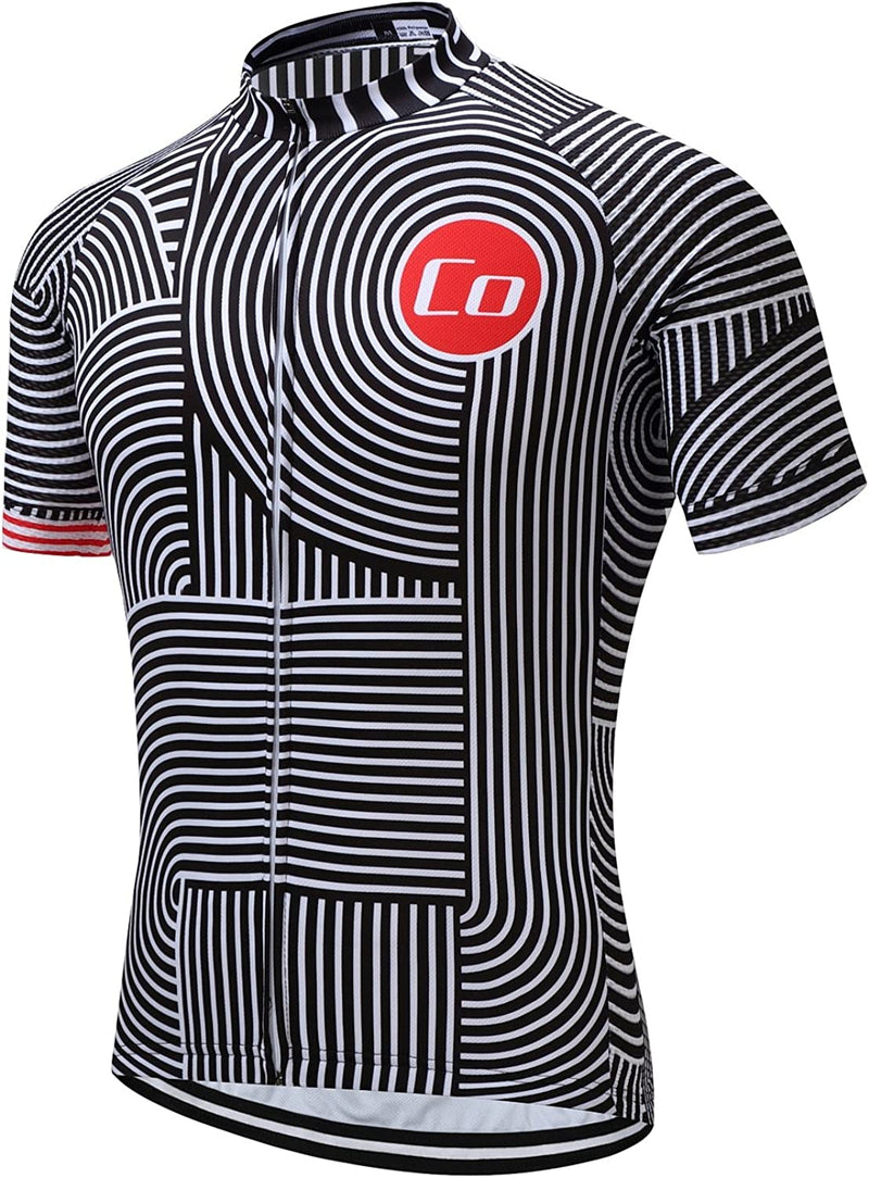 Coconut Ropamo CR Mens Cycling Jersey Short Sleeve Road Bike Shirt with 3+1 Zipper Pockets Breathable Quick Dry Sporting Goods > Outdoor Recreation > Cycling > Cycling Apparel & Accessories Coconut Ropamo 2018 Large 