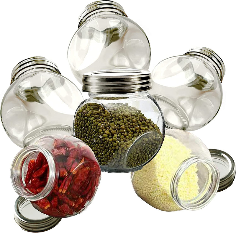 Goodix Glass Jars for Spices Set, 6 Set with Lids and Labels, Crystal Clear Glass, Glass Seasoning Jars for Kitchen Home & Garden > Decor > Decorative Jars Goodix   