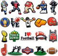 Sports Shoe Charms for Croc Clog Decoration, Baseball Softball Football Basketball Soccer Charms Accessories for Boy Men Party Favor Sporting Goods > Outdoor Recreation > Winter Sports & Activities Fohiahfce Football  
