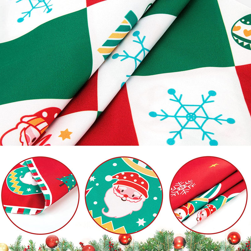 SLSON Christmas Dog Bandanas Large,2 Pack Reversible Xmas Decoration Dogs Scarf Accessories with Santa Claus Snowman Tree Bell Triangle Bibs Holiday Bandana for Large Dogs Cats Pets Sporting Goods > Outdoor Recreation > Winter Sports & Activities SLSON   