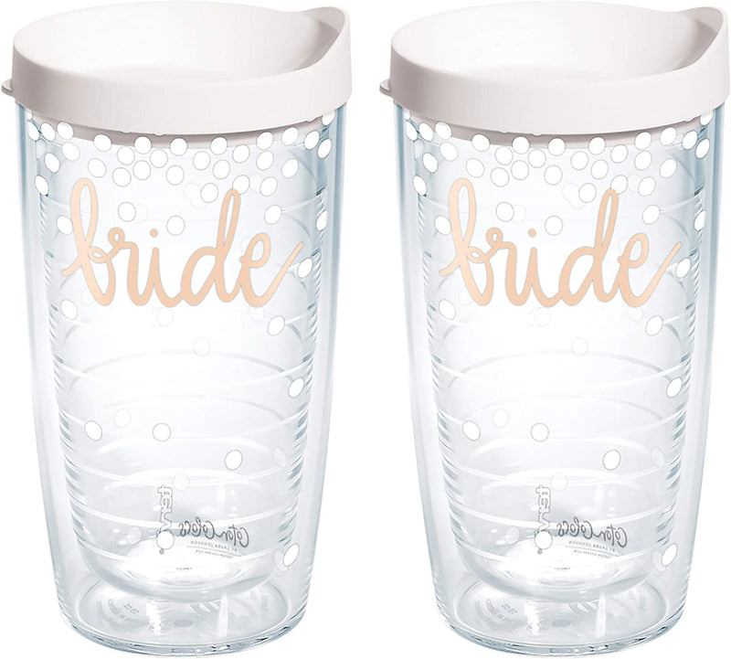 Tervis Coton Colors - Love Stripes Insulated Tumbler with Wrap and Red Lid, 16Oz, Clear Home & Garden > Kitchen & Dining > Tableware > Drinkware Tervis Bride & Bride 16oz 2pk 