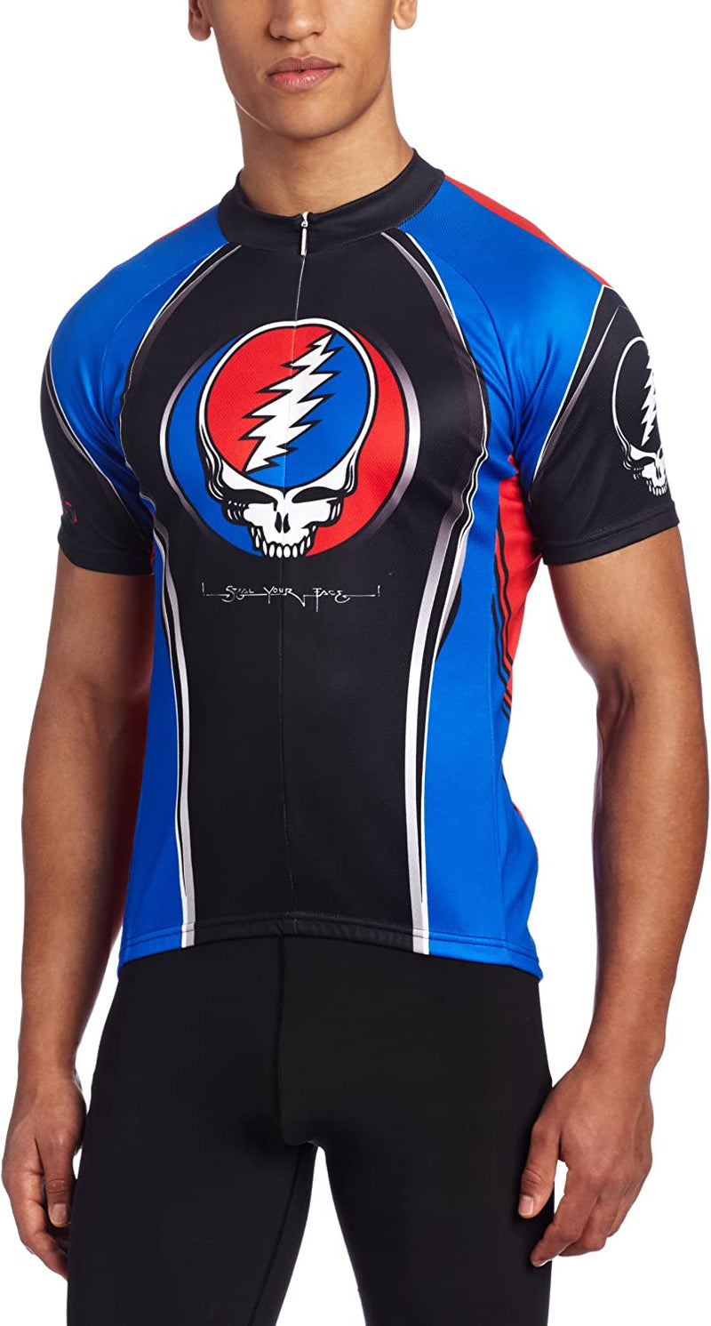 Primal Wear Cycling Jersey Grateful Dead Team Steal Your Face Mens Sporting Goods > Outdoor Recreation > Cycling > Cycling Apparel & Accessories Primal Wear Blue Black XX-Large 