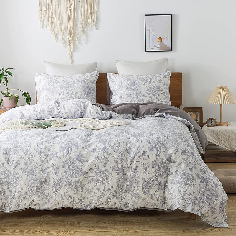 Honeilife Duvet Cover Twin Size - 100% Cotton Comforter Cover Floral Duvet Cover Sets,Tie-Dyed Style Duvet Cover with Zipper Closure and Corner Ties,2 Pcs Breathable Comforter Cover Sets-Deep Blue Home & Garden > Linens & Bedding > Bedding HoneiLife Blue Paisley King 