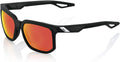 100% Centric Performance Sunglasses - Durable, Flexible and Lightweight Eyewear Sporting Goods > Outdoor Recreation > Cycling > Cycling Apparel & Accessories 100% Speed Labs, LLC Soft Tact Crystal Black - Hiper Red Multilayer Mirror Lens  