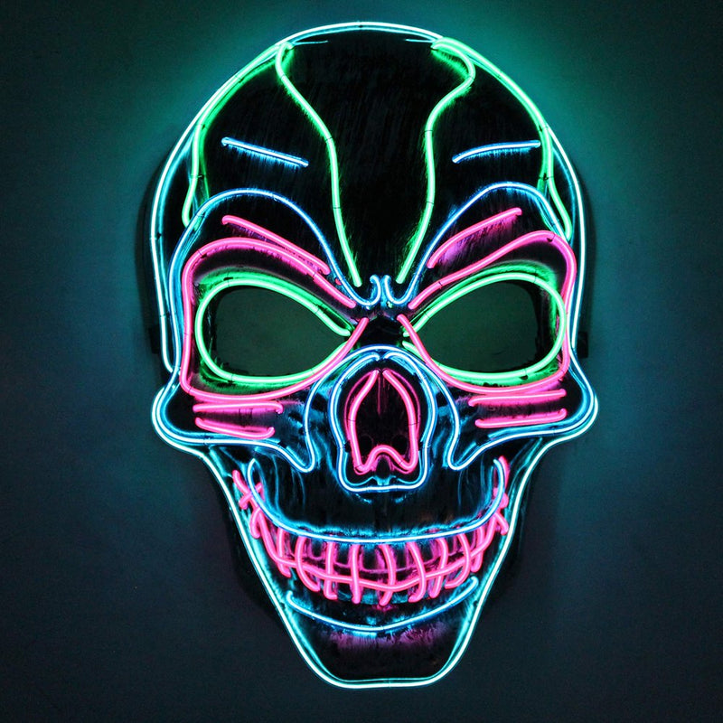 JOYIN Halloween Cosplay LED Mask Light up Scary Skull Mask with 3 Lighting Modes for Cosplay Party Apparel & Accessories > Costumes & Accessories > Masks JOYIN   