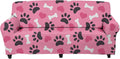 Doginthehole African Ethnic Style Sofa Slipcover Stretch Sofa Slipcover,Non Slip Fabric Couch Covers for Sectional Sofa Cushion Covers Furniture Protector Home & Garden > Decor > Chair & Sofa Cushions doginthehole Paws/Pink Large 