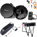 BAFANG BBS02 48V 750W Mid Drive Kit with Battery (Optional), 8Fun Bicycle Motor Kit with LCD Display & Chainring, Electric Brushless Bike Motor Motor Para Bicicleta for 68-73Mm BB Sporting Goods > Outdoor Recreation > Cycling > Bicycles BAFANG 500C-H Display 44T+48V 17.5Ah Rear Battery 