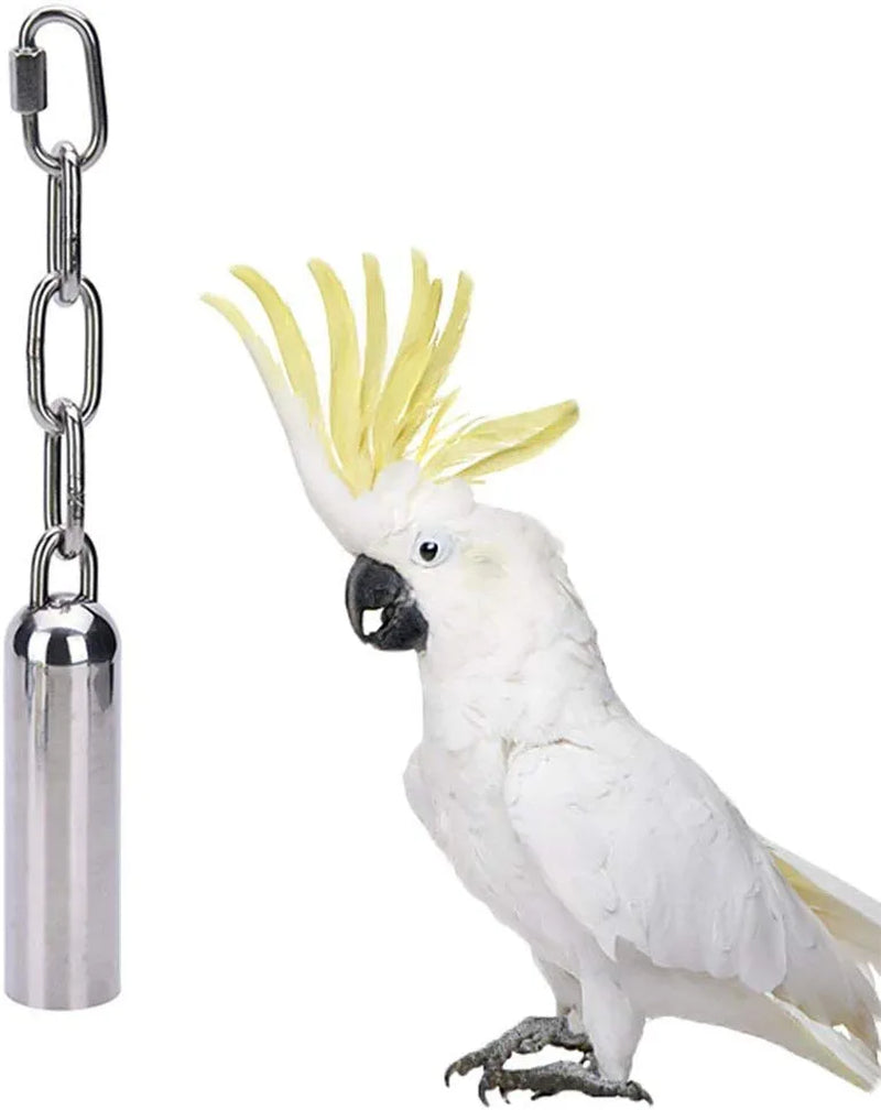 Keersi Stainless Steel Bells Toy with Sweet Sound for Bird Parrot Macaw African Greys Cockatoo Parakeet Cockatiels Conure (L/ 8.4'') Animals & Pet Supplies > Pet Supplies > Bird Supplies > Bird Toys Keersi L/ 8.4''  