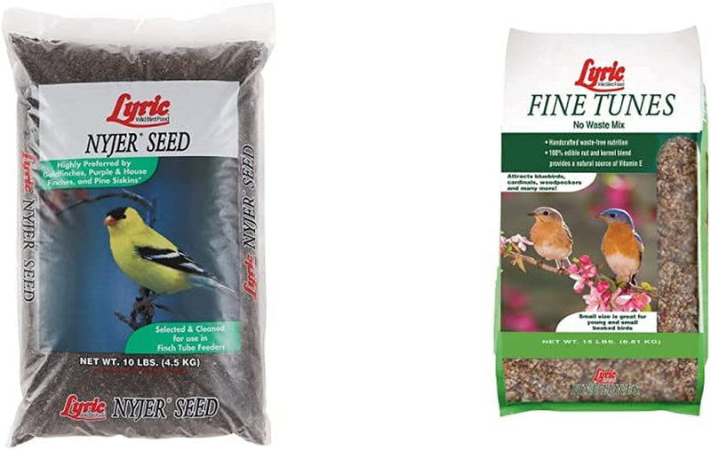 Lyric Nyjer Seed Wild Bird Seed Finch Food Bird Seed, 10 Lb. Bag Animals & Pet Supplies > Pet Supplies > Bird Supplies > Bird Food Lyric Seed + Bird Seed Mix, 15 lb 10 lb 