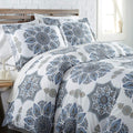 Southshore Fine Living, Inc. Oversized Comforter Bedding Set down Alternative All-Season Warmth, Soft Cozy Farmhouse Bedspread 3-Piece with Two Matching Shams, Infinity Blue, King / California King Home & Garden > Linens & Bedding > Bedding Southshore Fine Linens Infinity Blue King / California King 