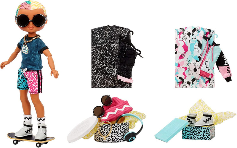 LOL Surprise OMG Guys Fashion Doll Cool Lev with 20 Surprises, Poseable, Including Skateboard, Outfit & Accessories Playset - Gift for Kids & Collectors, Toys for Girls Boys Ages 4 5 6 7+ Years Old Sporting Goods > Outdoor Recreation > Winter Sports & Activities MGA Entertainment   