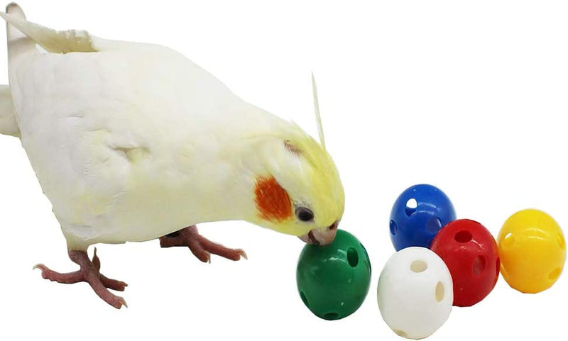 QBLEEV 5 Pack Bird Bell Balls Sets for Chewing Playing Training, Colorful Parrot Cage Treat Toy for Cockatiel Parakeet Conure Budgie, Small Pet Foot Talon Toy for Parrot Kitten Puppy, Random Color Animals & Pet Supplies > Pet Supplies > Bird Supplies > Bird Toys QBLEEV   