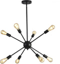 SUSVQLXG Gold Sputnik Chandeliers 8-Light Modern Pendant Light with E26 Base Adjustable Vintage Ceiling Light Fixture for Kitchen Dining Room Living Room Bedroom Hallway Home & Garden > Lighting > Lighting Fixtures > Chandeliers SUSVQLXG Black 8-Light 
