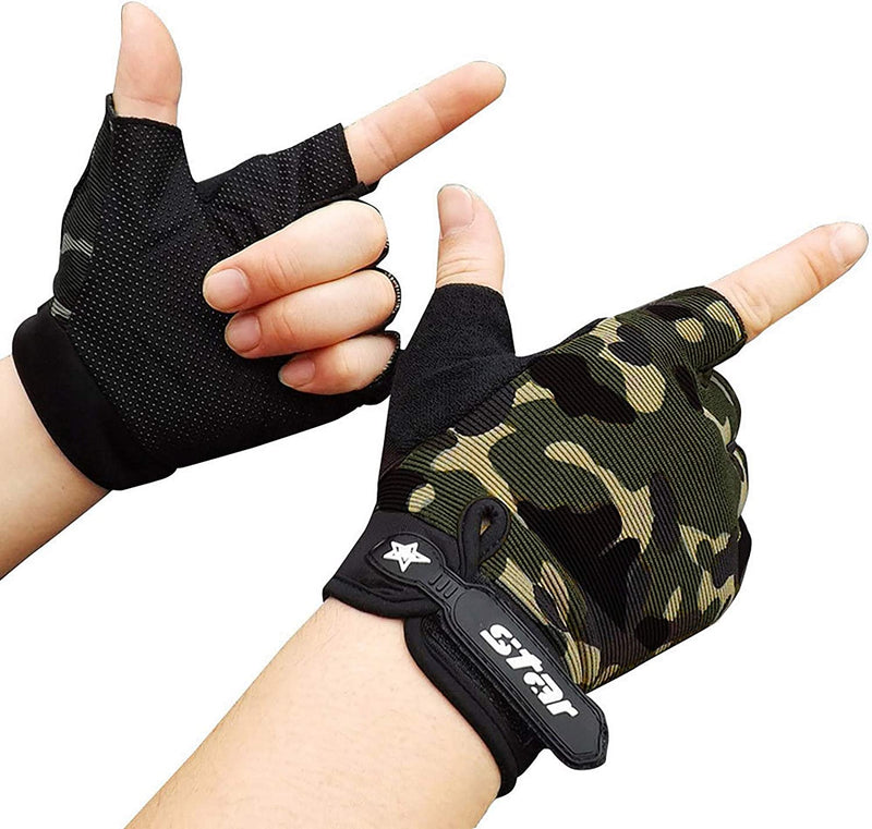 Mittens for Women Cold Weather Heated Gloves Men Finger Cycling Half Antiskid Sports Gloves Mittens Combo with Pocket Sporting Goods > Outdoor Recreation > Boating & Water Sports > Swimming > Swim Gloves Bmisegm Camouflage X-Large 