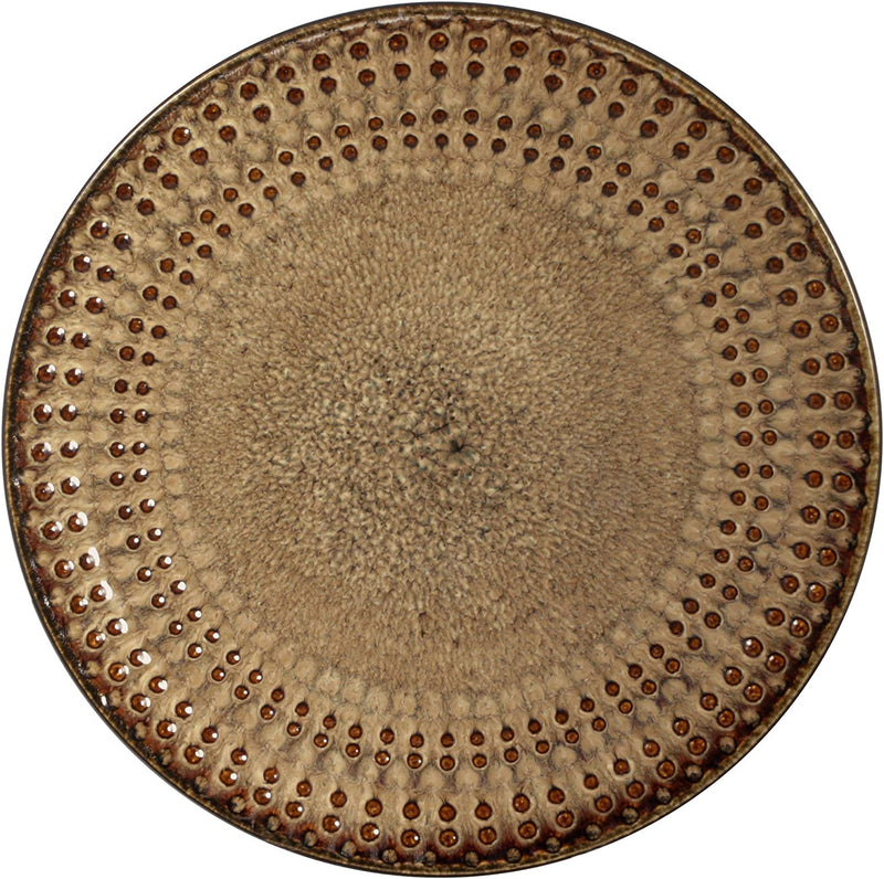 Pfaltzgraff Cambria 16-Piece Stoneware Dinnerware Set, Service for 4, Dark Brown