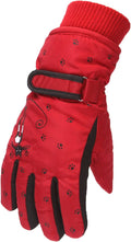 Gloves Mitten Winter Outdoor Boys Girls Snow Skating Snowboarding Windproof Mittens for Women Cold Weather Heated Winter Sporting Goods > Outdoor Recreation > Boating & Water Sports > Swimming > Swim Gloves Bmisegm Red One Size 