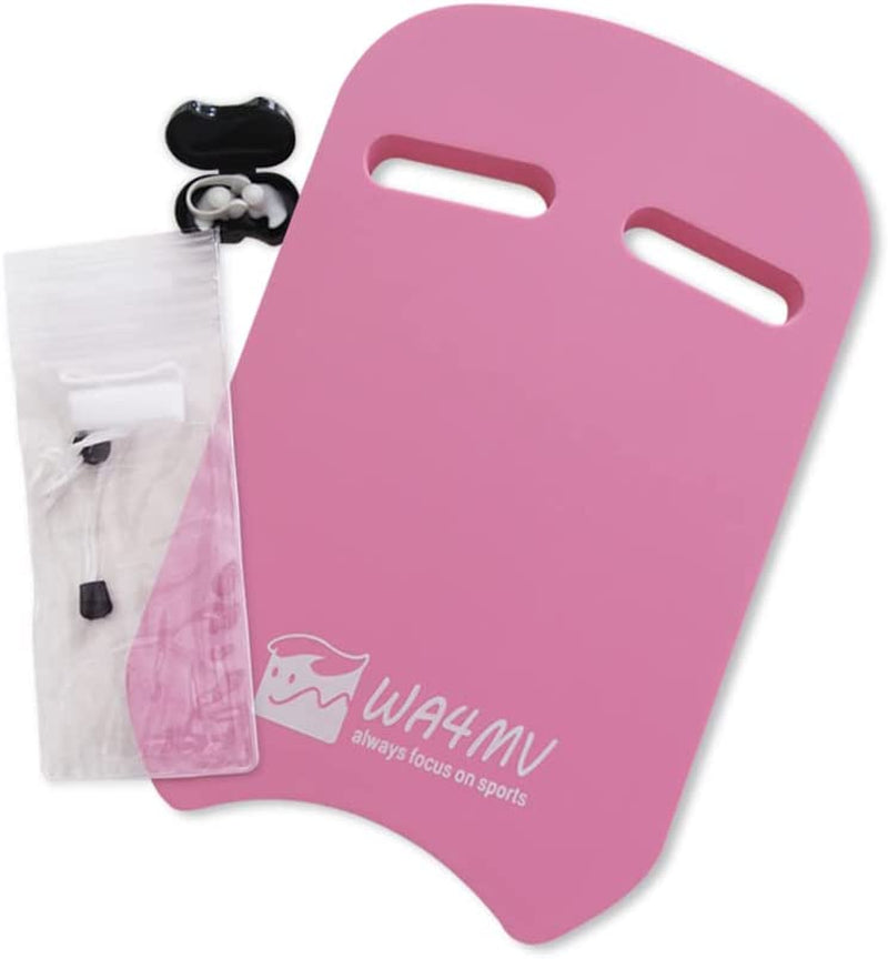 Swimming Kickboard BPA Free Kids Paddle Board with Waterproof Phone Pouch Nose Clip and Ear Plugs for Swimming EVA Kickboards Swimming for Adult Kids Pool Exercise Equipment for Adults Sporting Goods > Outdoor Recreation > Boating & Water Sports > Swimming MA4WV Pink  