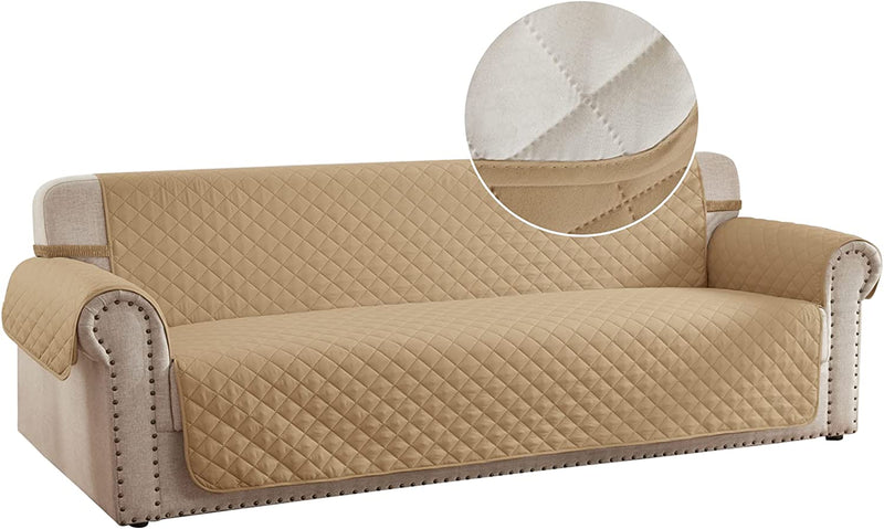 RHF Reversible Sofa Cover, Couch Covers for Dogs, Couch Covers for 3 Cushion Couch, Couch Covers for Sofa, Couch Cover, Sofa Covers for Living Room,Sofa Slipcover,Couch Protector(Sofa:Chocolate/Beige) Home & Garden > Decor > Chair & Sofa Cushions Rose Home Fashion Taupe/Beige X-Large 