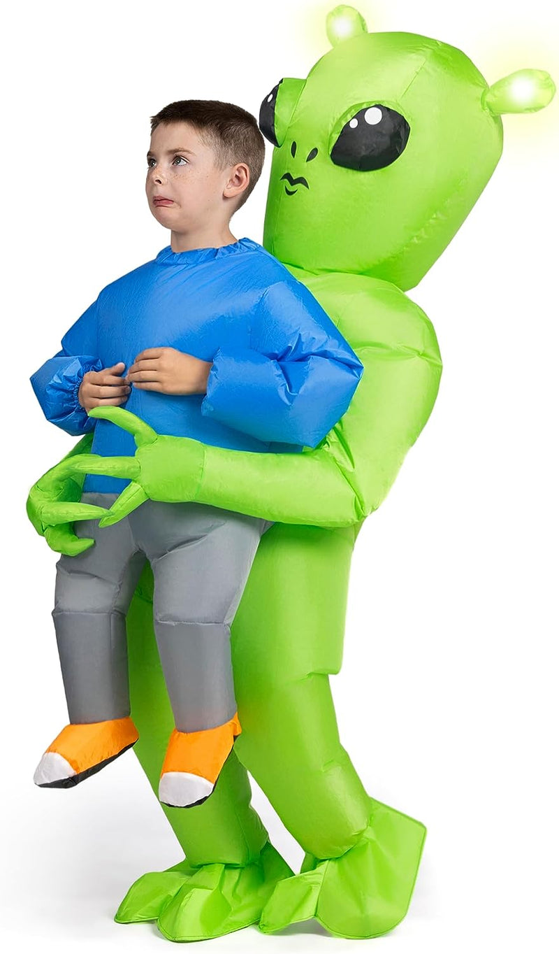 Spooktacular Creations Halloween Inflatable Alien Costume for Kids, Alien Full Body Inflatable Costume  Does Not Apply Luxurious  
