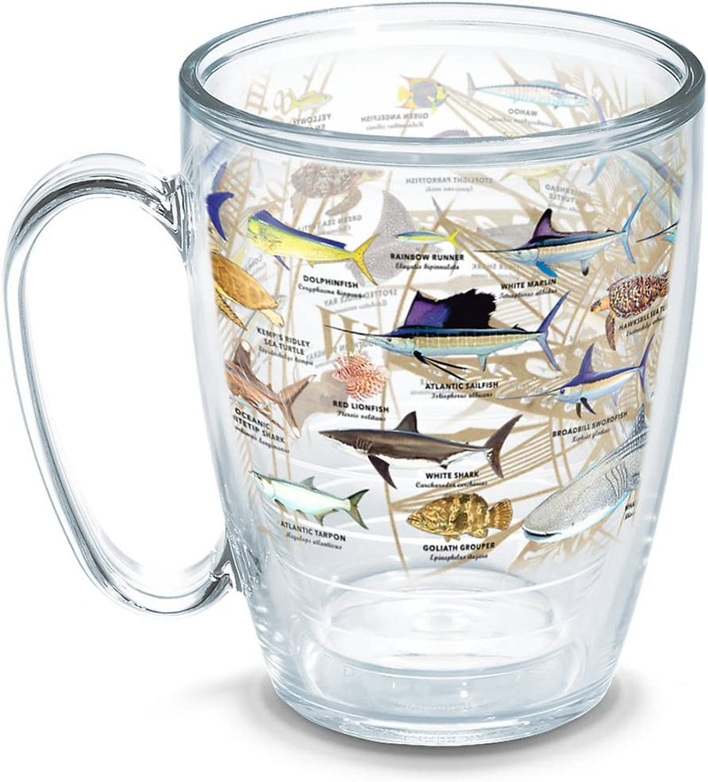 Tervis Made in USA Double Walled Guy Harvey Insulated Tumbler Cup Keeps Drinks Cold & Hot, 16Oz Mug - No Lid, Charts Home & Garden > Kitchen & Dining > Tableware > Drinkware Tervis Classic 16 oz Mug No Lid 