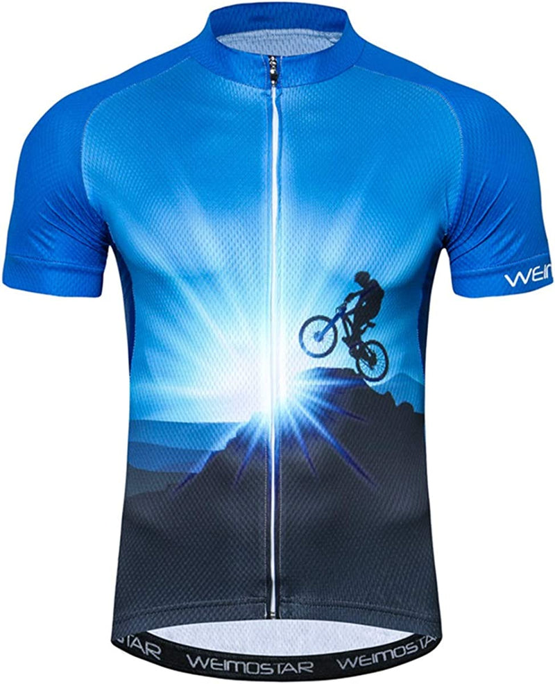 Hotlion Men'S Cycling Bike Jersey Short Sleeve with 3 Rear Pockets- Moisture Wicking, Breathable, Quick Dry Biking Shirt Sporting Goods > Outdoor Recreation > Cycling > Cycling Apparel & Accessories Hotlion Cd5115 Medium 