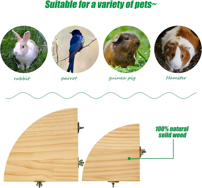 2 Pack Bird Perch Platform, Parrot Stand Sector Playground Wood Perch Stand Toy Cage Accessories Exercise Toy for Parakeet Conure Cockatiel Budgie Gerbil Rat Mouse Chinchilla Hamster (Set 2) Animals & Pet Supplies > Pet Supplies > Bird Supplies suruikei   