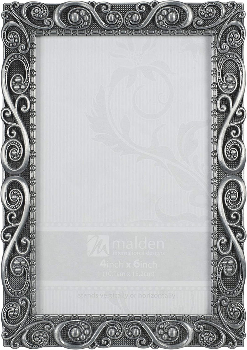 Malden International Designs 5371-57 Morgan Pewter Metal Picture Frame, 5X7, Silver Home & Garden > Decor > Picture Frames Malden International Designs 4x6  