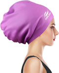 Extra Large Swimming Cap for Long Hair by Koolsoly,Large Silicone Swim Cap for Women Girls Men and Adult Special Design for Very Long Thick Curly Hair&Dreadlocks Weaves Braids Afros Sporting Goods > Outdoor Recreation > Boating & Water Sports > Swimming > Swim Caps KOOLSOLY Hot pink Extra Large  